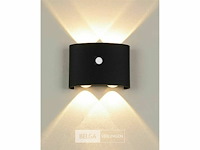Led wandlamp met sensor – sw-2310-2 – 4w – zwart – ip54 (x10) - afbeelding 4 van  4