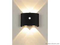 Led wandlamp met sensor – sw-2310-2 – 4w – zwart – ip54 (x4) - afbeelding 3 van  3