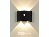 Led wandlamp met sensor – sw-2310-2 – 4w – zwart – ip54 (x4) - afbeelding 4 van  4