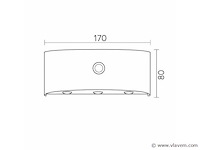 Led wandlamp met sensor sw-2310-3 – 6w – zwart – ip54 (x2) - afbeelding 3 van  3