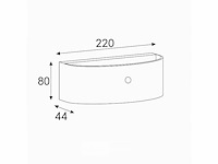 Led wandlamp met sensor – sw-2310-4 – 8w – zwart – ip54 (x8) - afbeelding 4 van  4