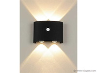 Led wandlamp met sensor . sw 2310.2 . 4w . zwart . ip54 (x10) - afbeelding 3 van  3