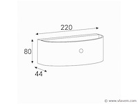 Led wandlamp met sensor . sw 2310.4 . 8w . zwart . ip54 (x4) - afbeelding 3 van  3