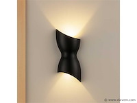 Led wandlamp – vorm: torso sw-159 – zwart – ip54 (4x) - afbeelding 3 van  4