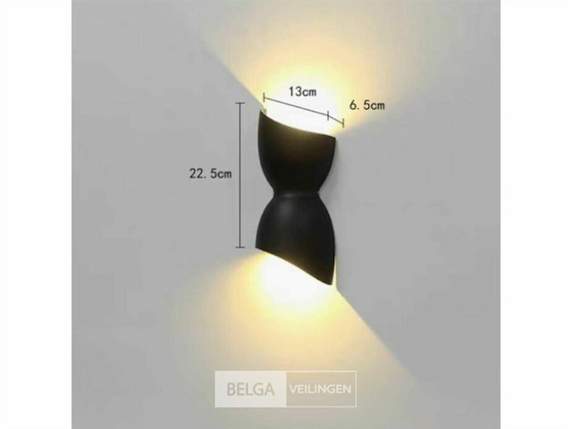 Led wandlamp – vorm: torso sw-159 – zwart – ip54 (4x) - afbeelding 3 van  5