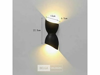 Led wandlamp – vorm: torso sw-159 – zwart – ip54 (4x) - afbeelding 3 van  5