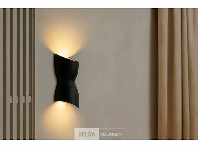 Led wandlamp – vorm: torso sw-159 – zwart – ip54 (4x) - afbeelding 2 van  5