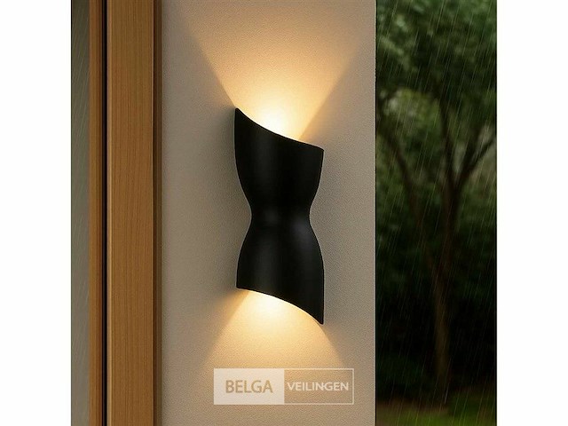 Led wandlamp – vorm: torso sw-159 – zwart – ip54 (4x) - afbeelding 5 van  5