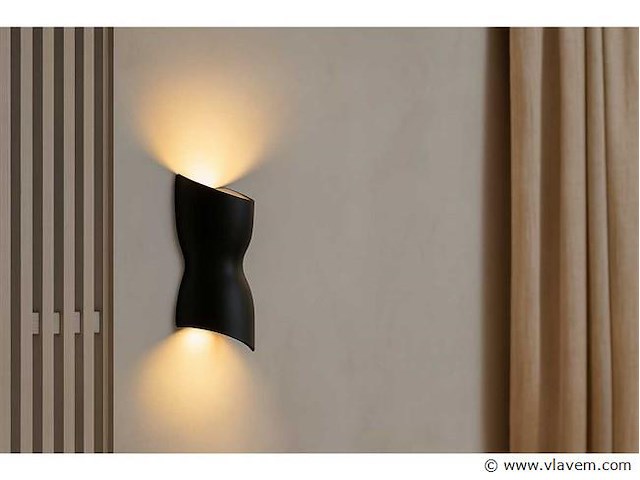 Led wandlamp . vorm: torso . zwart . ip54 (4x) - afbeelding 1 van  4
