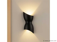 Led wandlamp . vorm: torso . zwart . ip54 (8x) - afbeelding 3 van  4