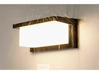 Led wandlampen saw 02 - 3500k - 12w - ip54 - zwart (x4) - afbeelding 3 van  5