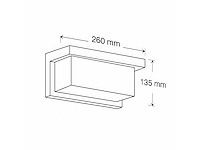 Led wandlampen saw-02 – 3500k – 12w – ip54 – zwart (x4) - afbeelding 4 van  4