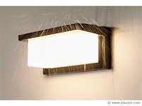 Led wandlampen saw-02 – 3500k – 12w – ip54 – zwart (x4) - afbeelding 2 van  4