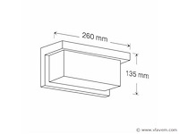 Led wandlampen saw-02 – 3500k – 12w – ip54 – zwart (x4) - afbeelding 4 van  4