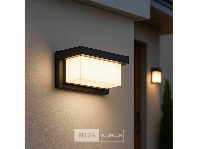 Led wandlampen saw-02 – 3500k – 12w – ip54 – zwart (x8) - afbeelding 2 van  5
