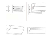Led wandlampen saw 05 - 3500k - 12w - ip54 - zwart (8x) - afbeelding 4 van  4
