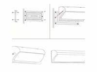 Led wandlampen saw-05 – 3500k – 12w – ip54 – zwart (8x) - afbeelding 5 van  5