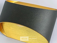 Led wandlampen sw-15 – 3500k – cob – ip54 – zwart/goud (8x) - afbeelding 3 van  5