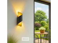 Led wandlampen sw-34 – 3500k – cob – ip54 – zwart (4x) - afbeelding 2 van  6