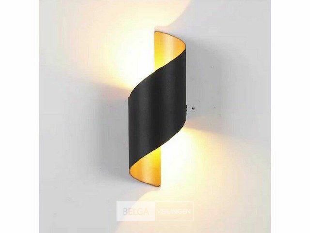 Led wandlampen sw-34 – 3500k – cob – ip54 – zwart (4x) - afbeelding 6 van  6