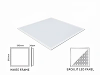 [led1000] 40w 3 colour cct 60*60 recessed backlit led panel philips driver white - afbeelding 8 van  8