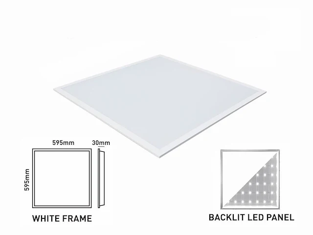 [led1000] 40w 3 colour cct 60*60 recessed backlit led panel philips driver white - afbeelding 8 van  8