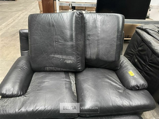Lederen 2-zit zetel - afbeelding 2 van  2