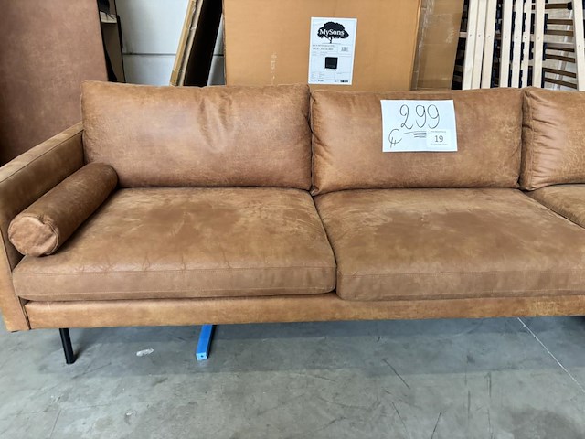 Lederen bankstel - afbeelding 3 van  4