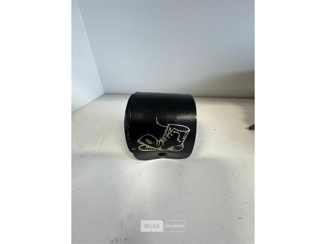 Lederen etui met schoenborstel - afbeelding 1 van  3