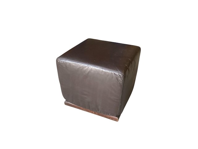 Lederen poef - durlet - afbeelding 1 van  2