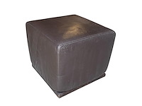 Lederen poef - durlet - afbeelding 2 van  2