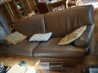Lederen salon 3-, 2- en 1-zit - afbeelding 1 van  5