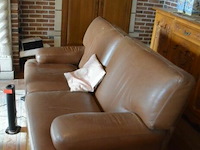 Lederen salon 3-, 2- en 1-zit - afbeelding 2 van  5