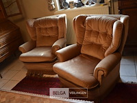 Lederen salon, 3-, 2- en 1-zit - afbeelding 1 van  5
