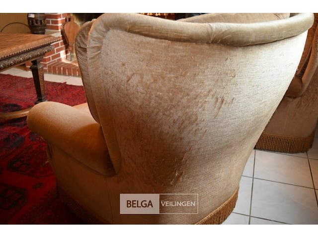 Lederen salon, 3-, 2- en 1-zit - afbeelding 3 van  5