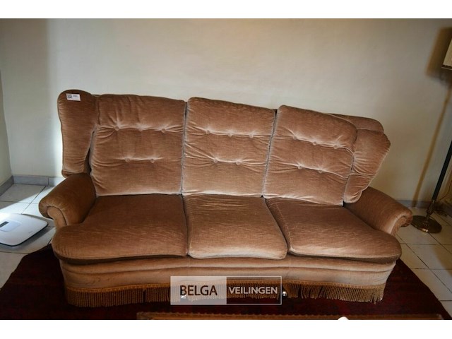 Lederen salon, 3-, 2- en 1-zit - afbeelding 4 van  5