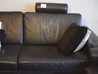 Lederen salon model vario( 1x 3zit, 1x2,5zit en 1 poef) - afbeelding 2 van  8