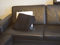 Lederen salon model vario( 1x 3zit, 1x2,5zit en 1 poef) - afbeelding 3 van  8