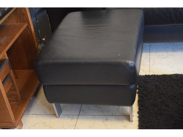 Lederen salon model vario( 1x 3zit, 1x2,5zit en 1 poef) - afbeelding 4 van  8