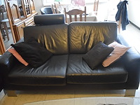 Lederen salon model vario( 1x 3zit, 1x2,5zit en 1 poef) - afbeelding 5 van  8