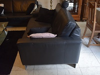 Lederen salon model vario( 1x 3zit, 1x2,5zit en 1 poef) - afbeelding 7 van  8