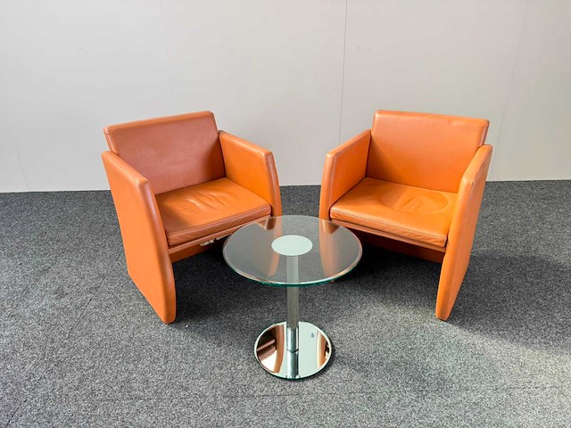 Lederen stoel - fauteuils (2x) - afbeelding 1 van  4