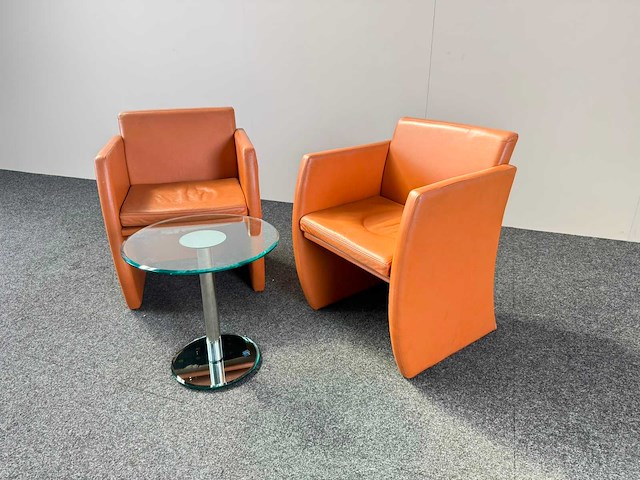 Lederen stoel - fauteuils (2x) - afbeelding 3 van  4