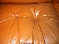 Lederen vintage tweezit - afbeelding 6 van  8