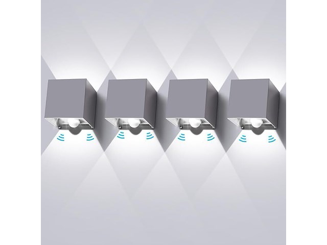 Ledmo led-wandlampen met bewegingsmelder (4 stuks) - afbeelding 1 van  5