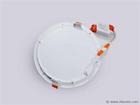 Led.paneel . inbouw rond . 18w . 6500k . koud wit (15) - afbeelding 2 van  4