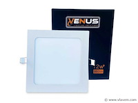 Led.paneel . inbouw vierkant . 12w . 6500k . koud wit (x40) - afbeelding 3 van  4