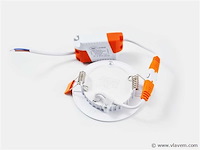 Led.paneel . rond inbouw . 8w . 3000k . warm wit (x20) - afbeelding 2 van  4
