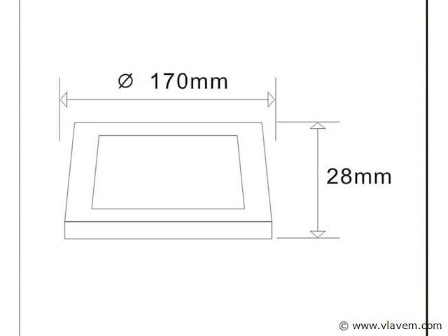 Led.paneel . vierkante opbouwmontage . 12w . 3000k . warm wit (x10) - afbeelding 3 van  4