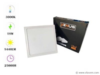 Led.paneel . vierkante opbouwmontage . 18w . 3000k . warm wit (x10) - afbeelding 1 van  4